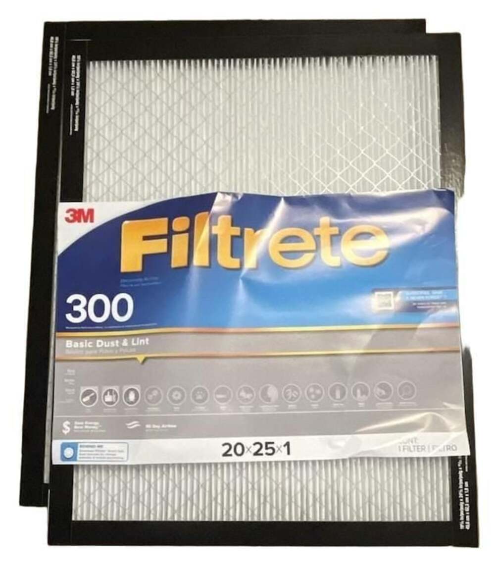 3M Filtrete 300 20x25x1 Air Filter 2 pack Brand New